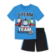 Thomas \u0026 Friends Thomas the Train Toddler Boys T-Shirt and Mesh Shorts Outfit Set Infant to Big Kid